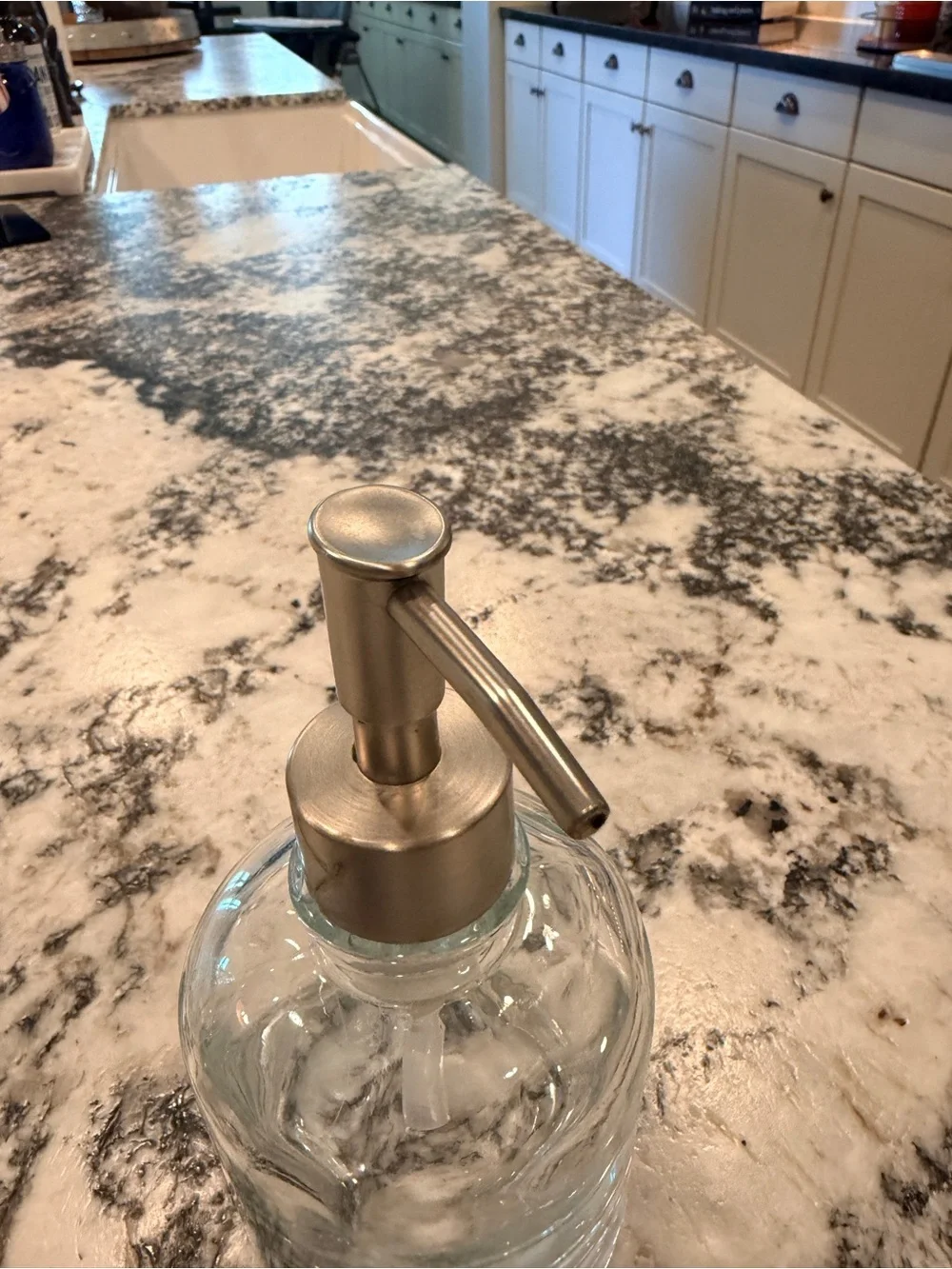 Clear Glass Soap Dispenser with Chrome Pump - Home Bath